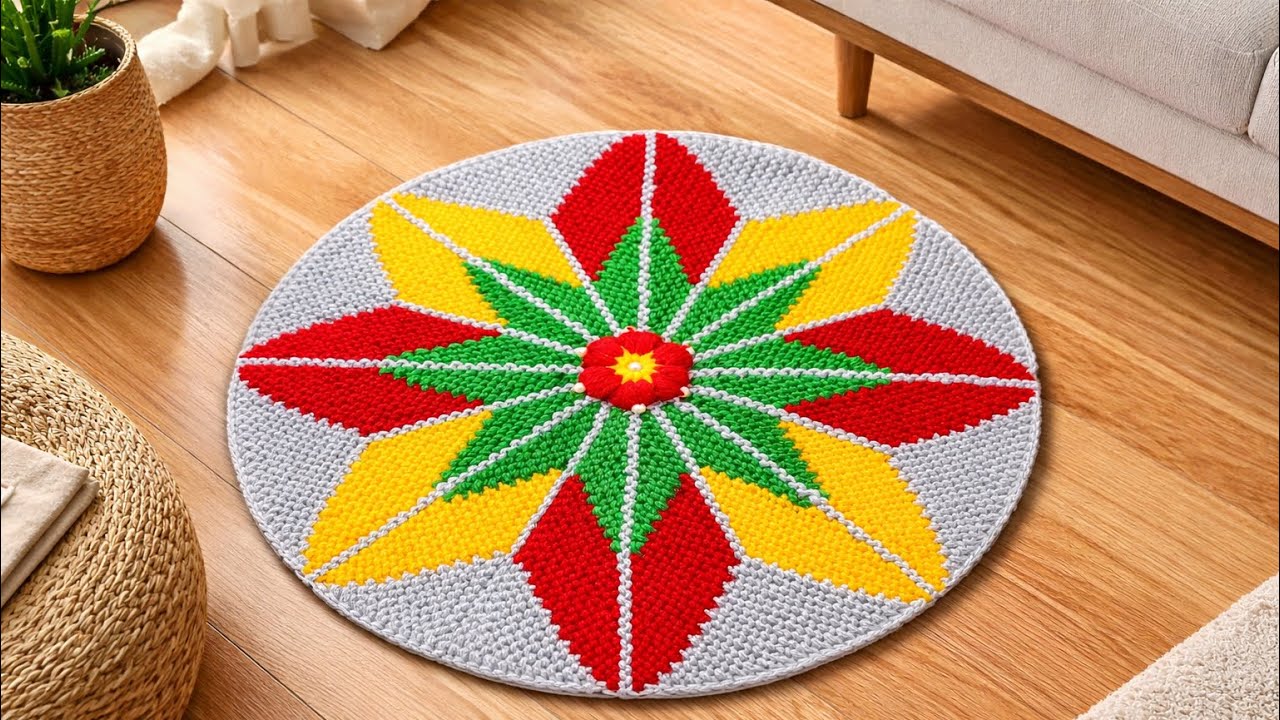 Trending Handmade Footmat Design | Knitting for Home Decor  ✨️