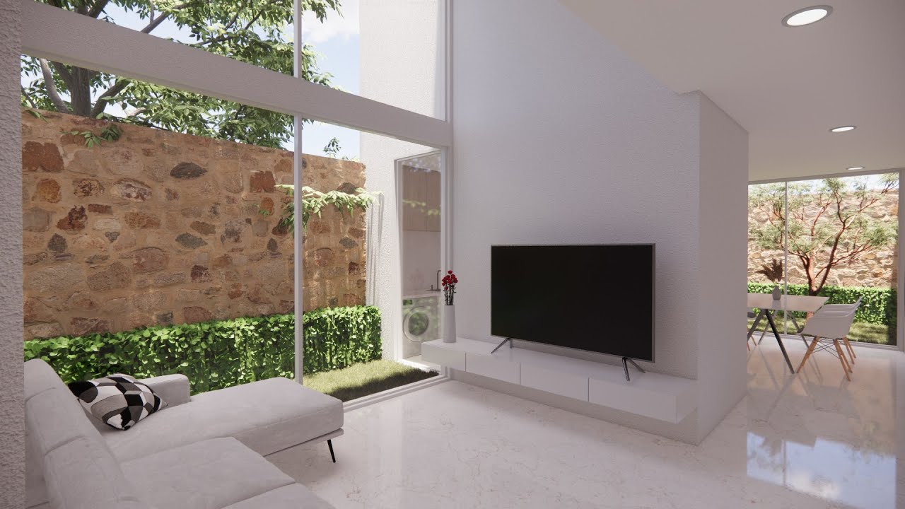 Casa MINIMALISTA de 6m de ancho con ÓPTIMA DISTRIBUCIÓN y con iluminación natural