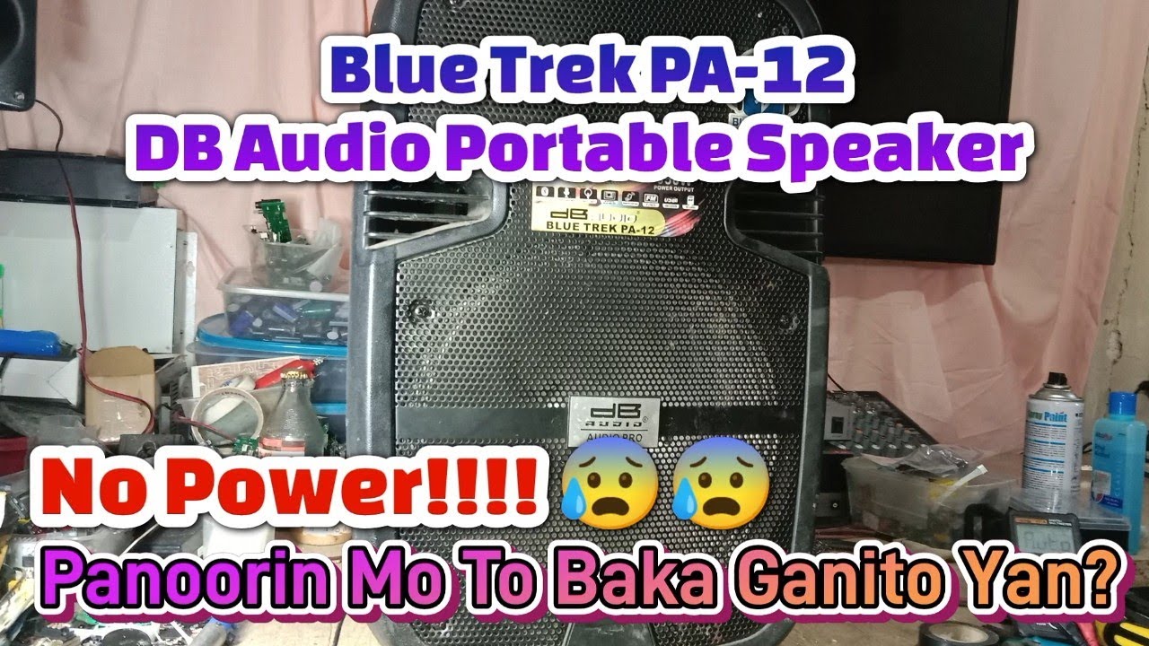 Blue Trek PA-12 DB Audio Portable Speaker No Power #share #repair #dbaudio #convert #recondition