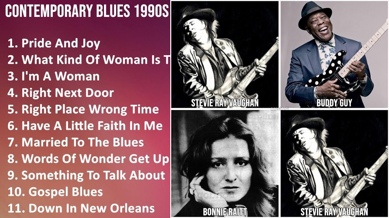 CONTEMPORARY BLUES 1990S Music Mix - Stevie Ray Vaughan, Buddy Guy, Koko Taylor, Robert Cray - P...