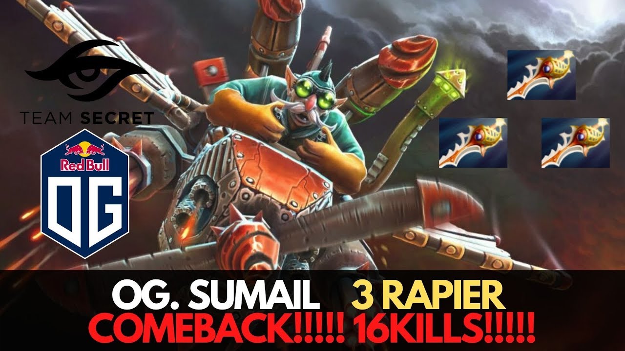 DOTA 2-OG.SUMAIL-GYRO- OG VS SECRET- 3 RAPIER- COMEBACK IS REAL-ESL LOS ANGELES 2020