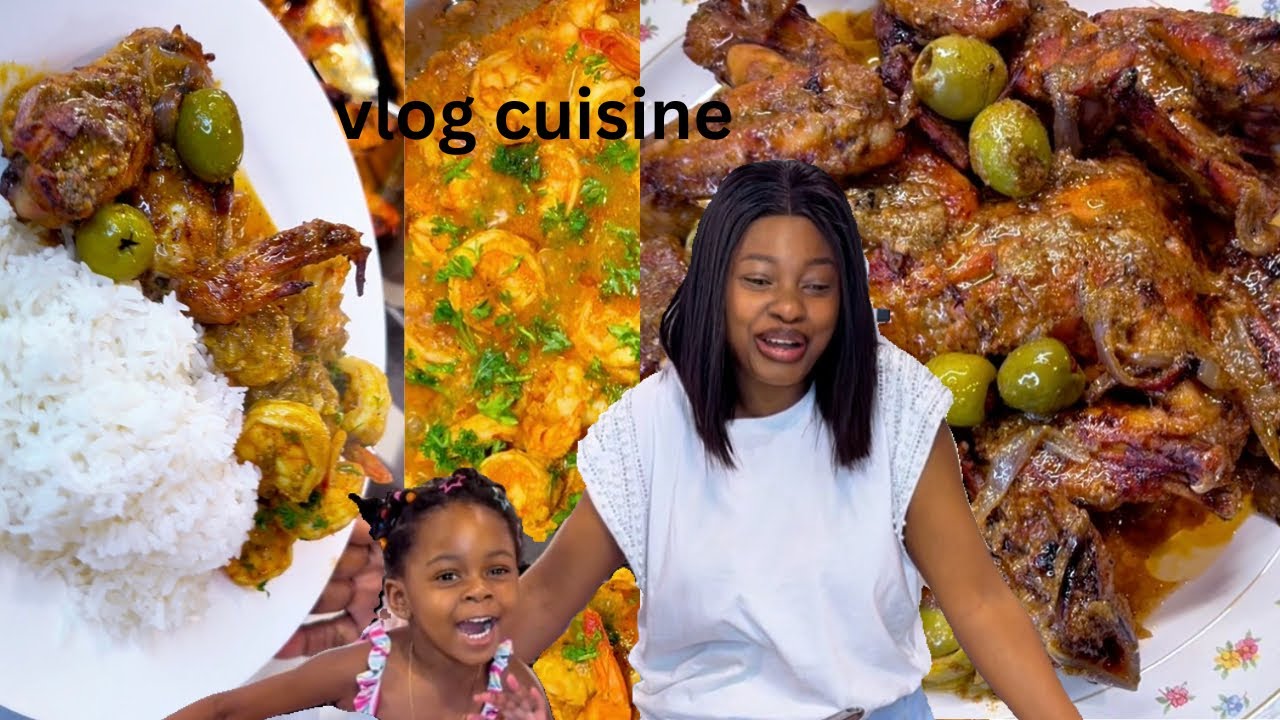 VLOG: EN CUISINE ON FAIT DU POULET GRILLÉ AU FOUR ET DU RÔTI DE CREVETTE   #food #cooking 