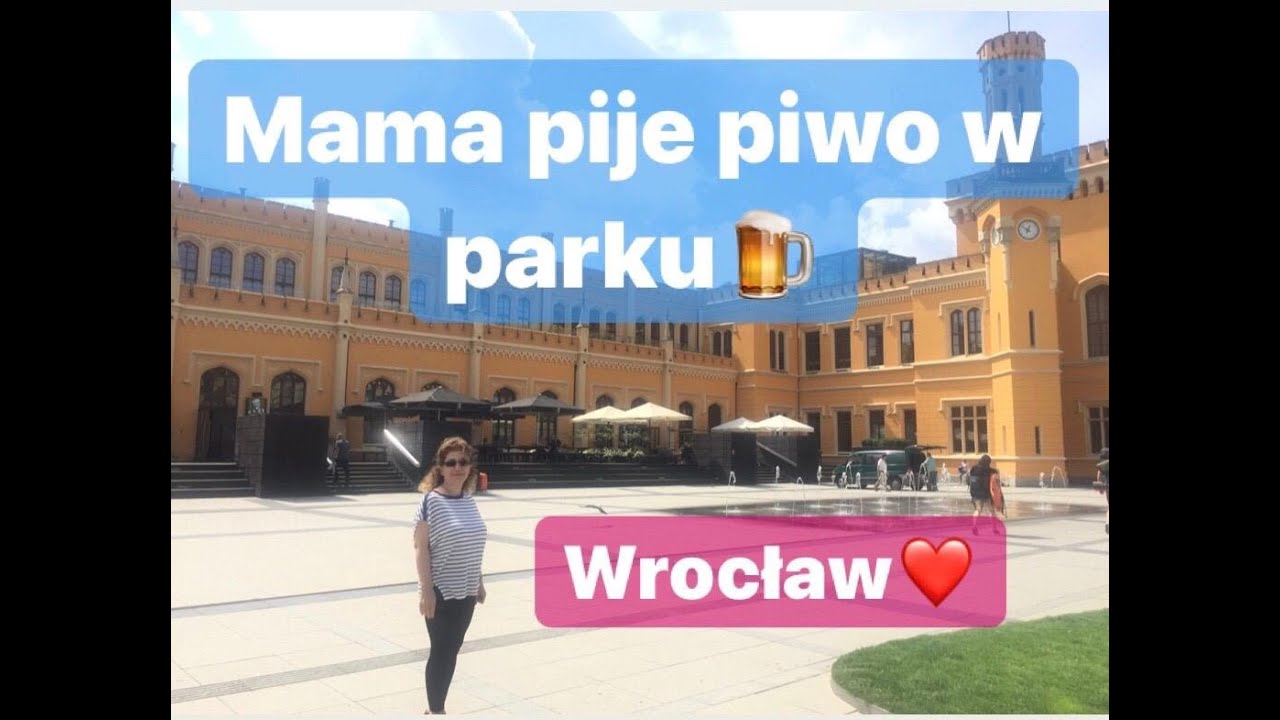 Iranka pierwszy raz pije piwo w parku - Wrocław