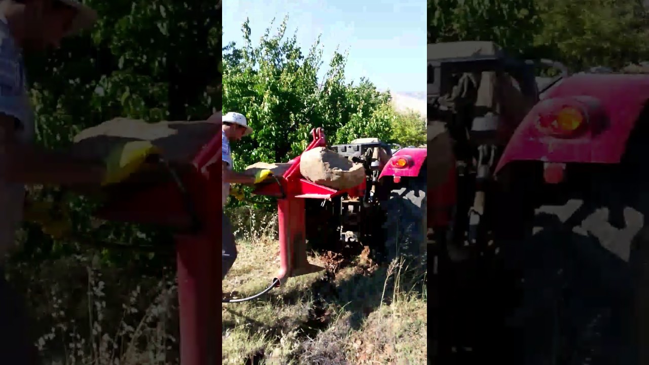 Fıskiye hortumu traktör ile toprağa gömme