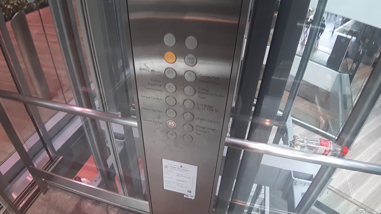 [Happy Eid Mubarak Day 1441H!] POSH Schindler glass lifts/elevators  Jewel Changi Airport, Singapore