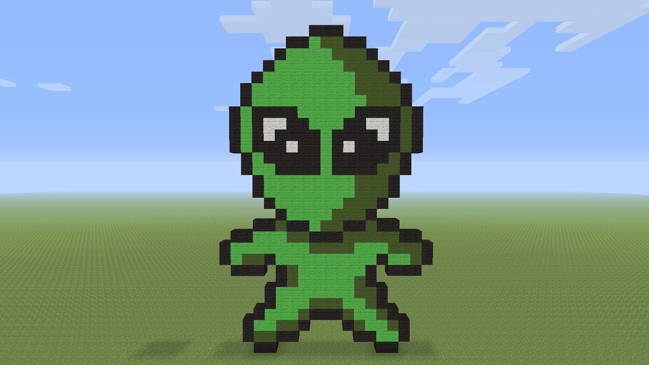 Minecraft Pixel Art - Alien