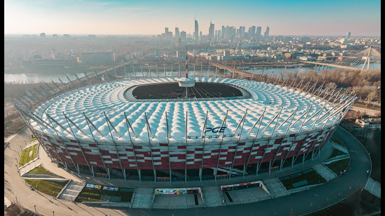 Warsaw National Stadium / PGE narodowy - drone view