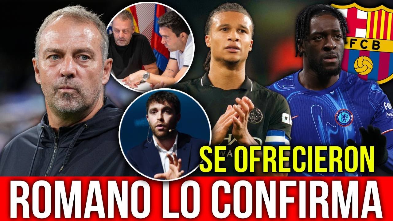 NATHAN AKE Y DISASI SE OFRECEN AL BARCELONA! FABRIZIO ROMANO CONFIRMA QUE FLICK QUIERE A UN CENTRAL
