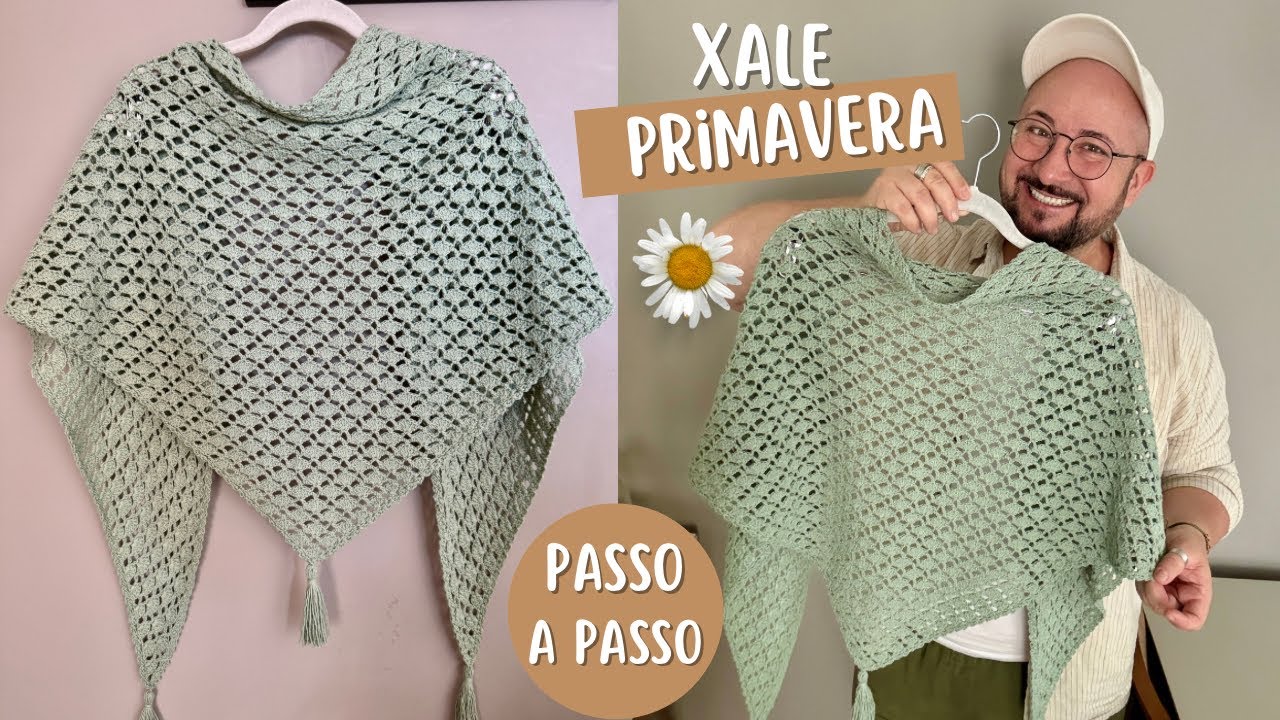 Xale de Crochê Primavera |  Fácil e Elegante | PASSO A PASSO COMPLETO
