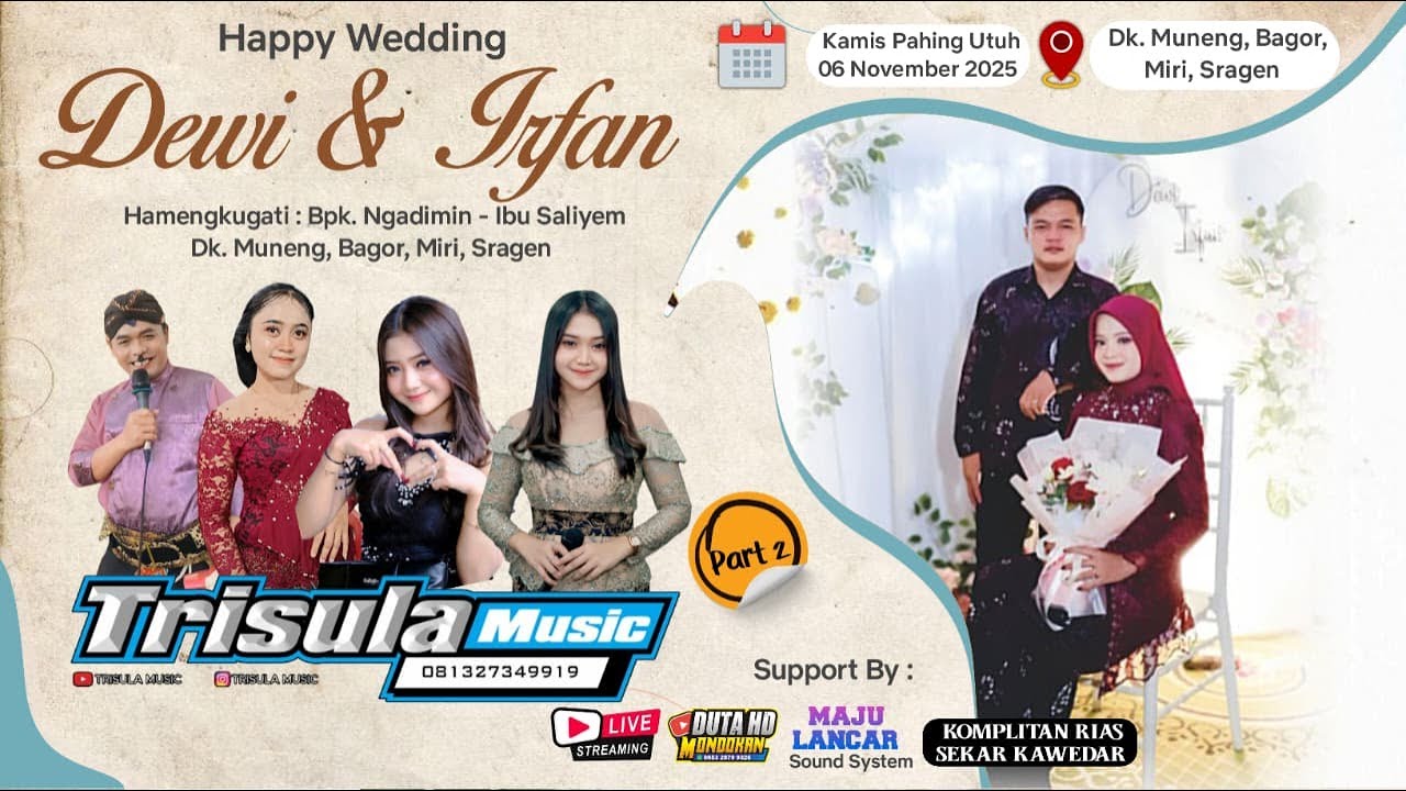 Live TRISULA MUSIC//MAJU LANCAR AUDIO//DUTA HD MONDOKAN Muneng, Bagor, Miri, Sragen 06 november 2025