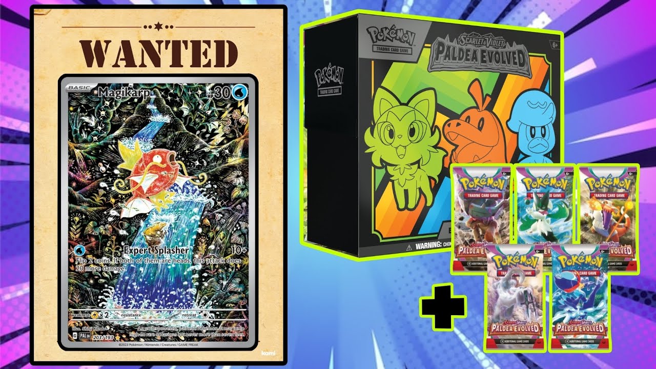 🔍 Searching the the $100 Magikarp Illustration Rare from Paldea Evolved
