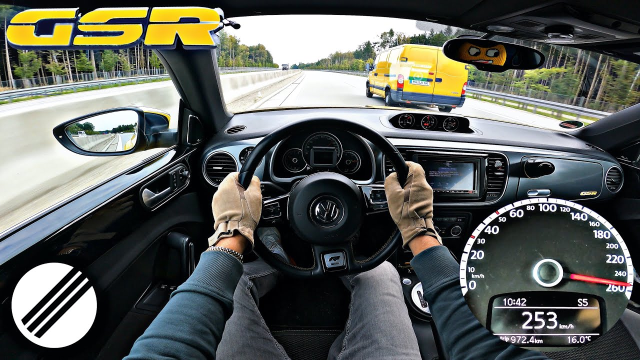 VW BEETLE GSR TOP SPEED DRIVE ON GERMAN AUTOBAHN 🏎