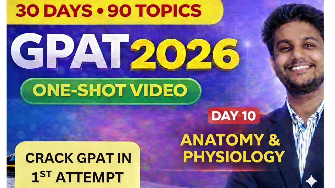 GPAT 30 DAYS SERIES DAY 10- HUMAN ANATOMY | CRACK GPAT IN 1ST ATTEMPT | ONE SHOT | RAPID REVISION