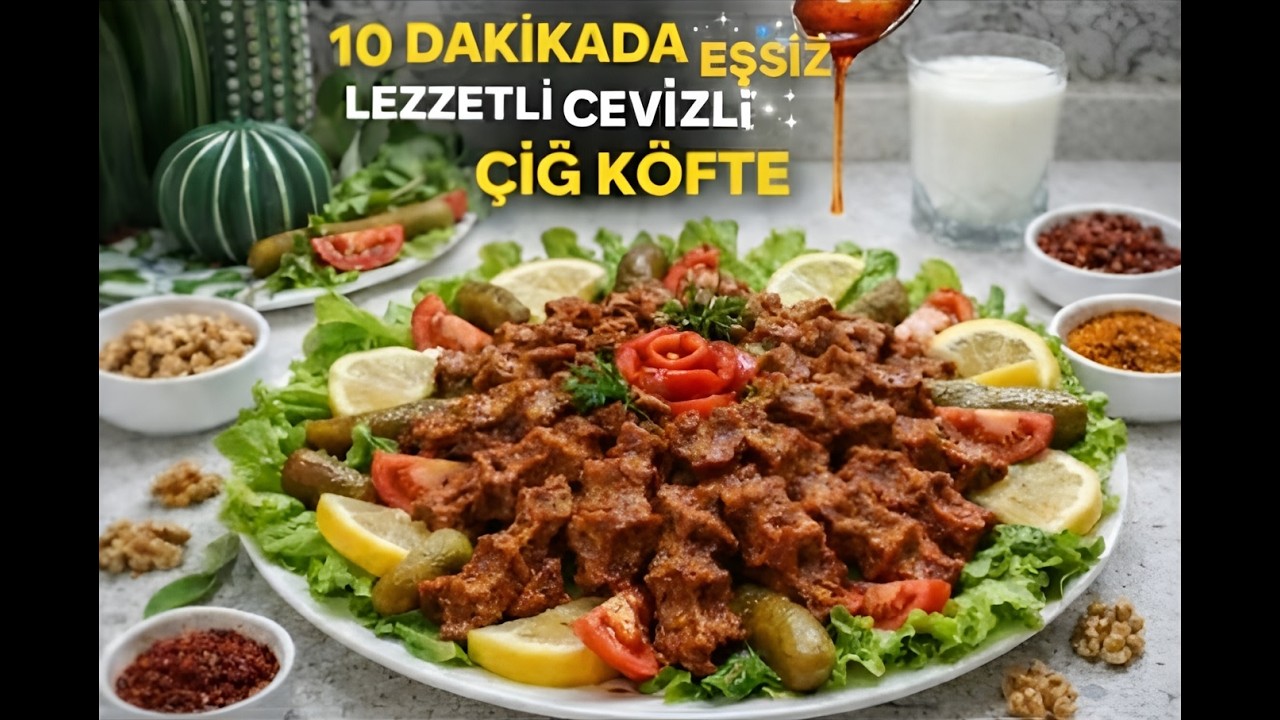 BU ÇİĞ KÖFTEYİ KİM YEDİYSE TARİF İSTEDİ 😮 DIŞARIDAN ALMAYA SON, CEVİZİN TADI OLAY 💯🔥