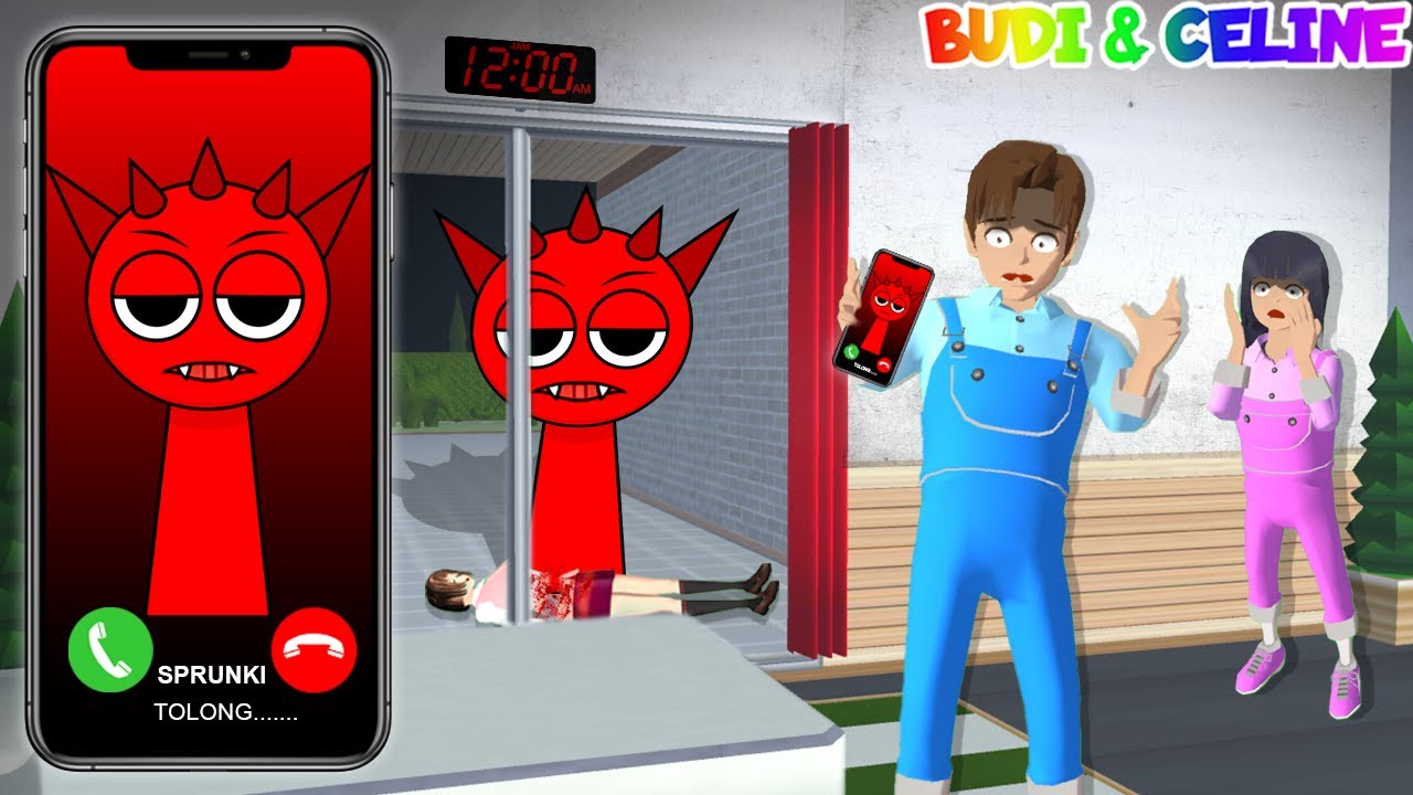 Spesial 1 Jam Yuta Ditelepon Hantu Sprunki Jam 12 Malam 😱 Mio Ketakutan Video Call Bareng Sprunki