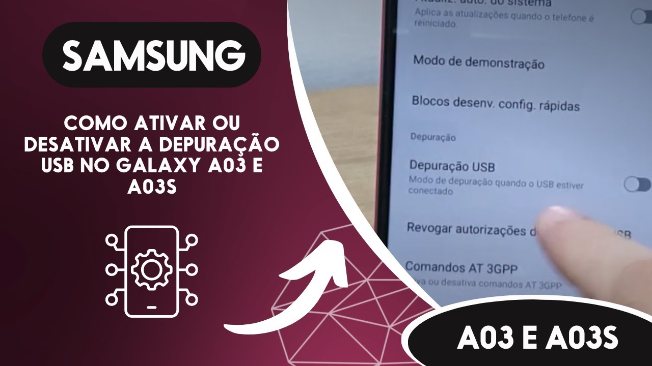 Como ativar ou desativar a depuração USB no Galaxy A03 e A03s - Passo a Passo