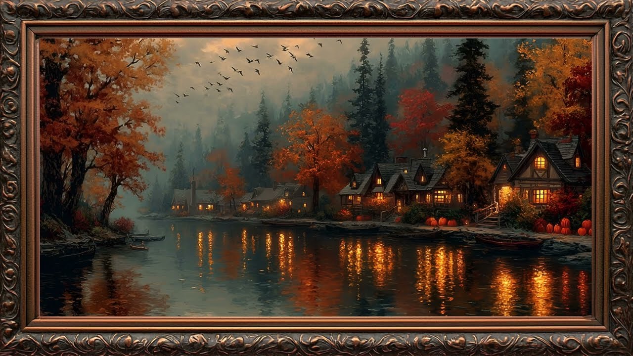 Vintage Cozy Fall Ambience frame tv art | Fall 4K Frame TV Art Screensaver | Relaxing Frame TV Art