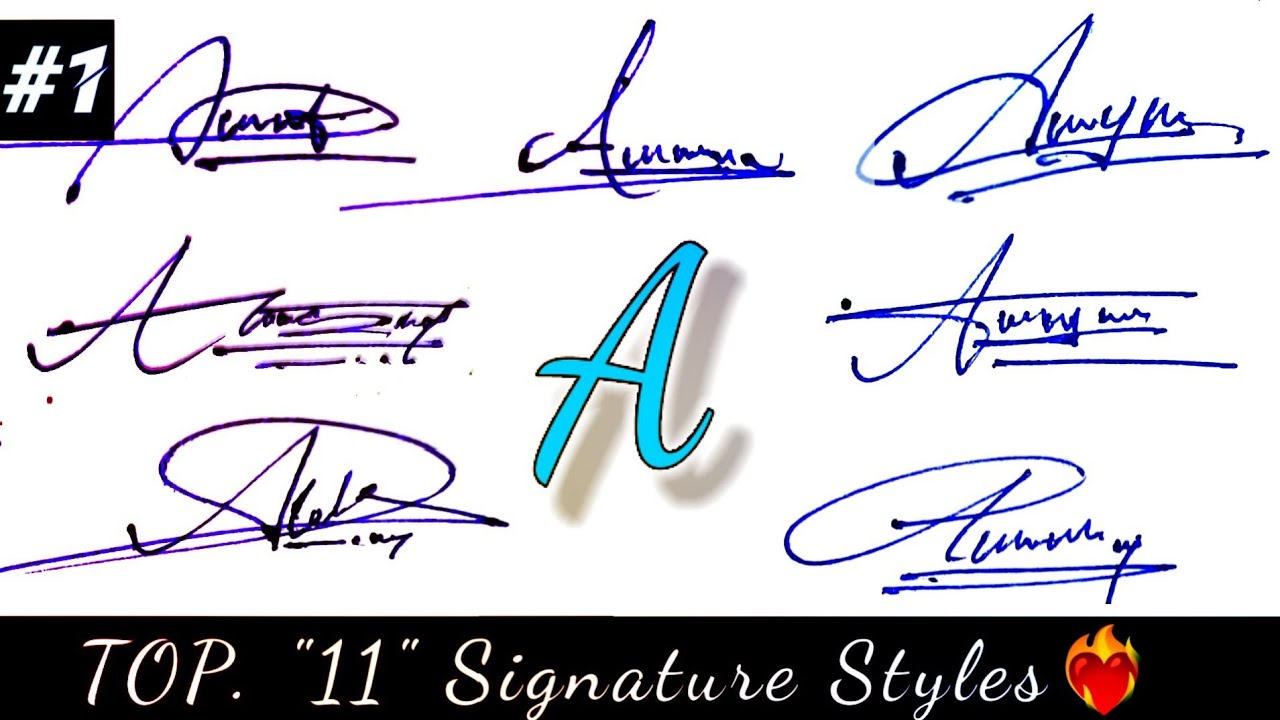 A letter signature styles🔥 Top 11 signature styles | A stylish signature