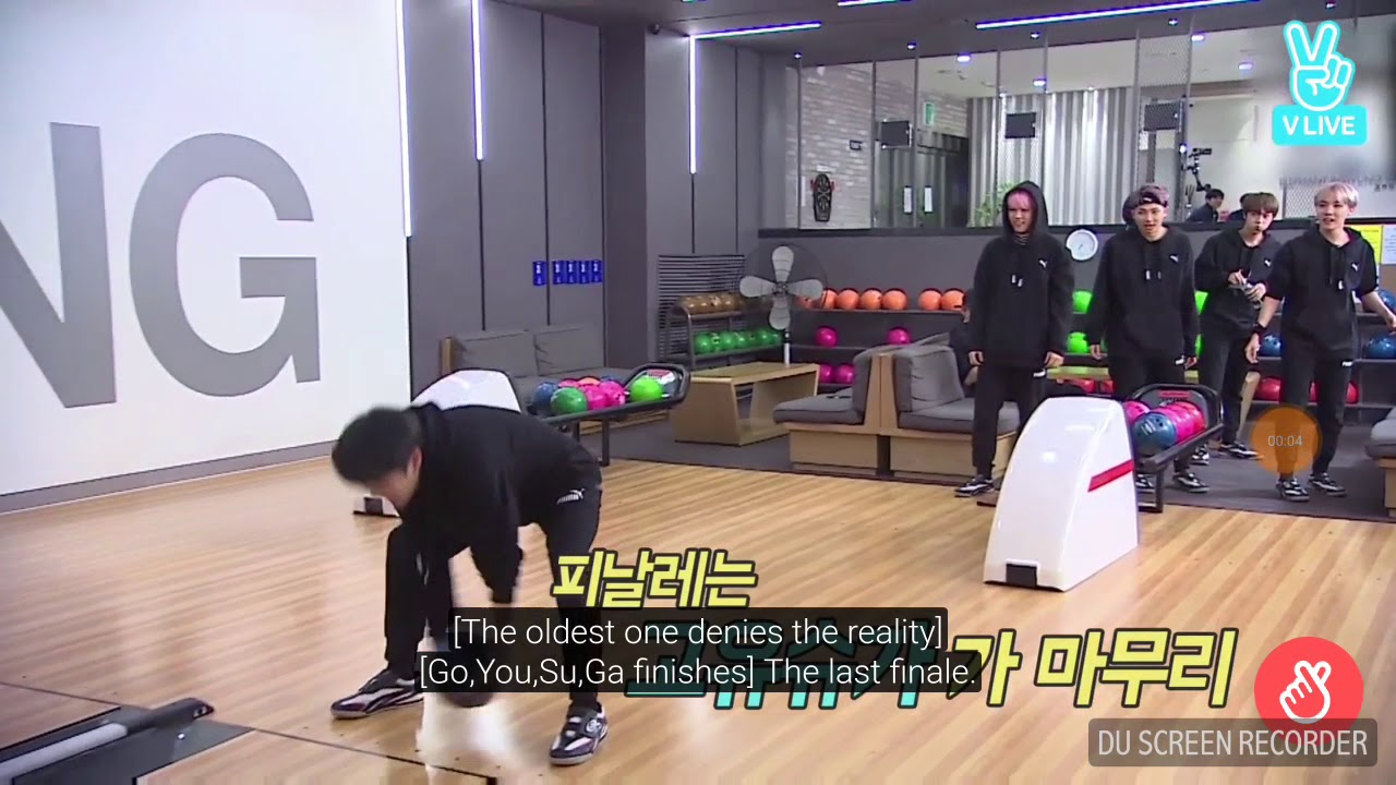 Yoongi's Cute Squrriel Noises + Strike in Bowling