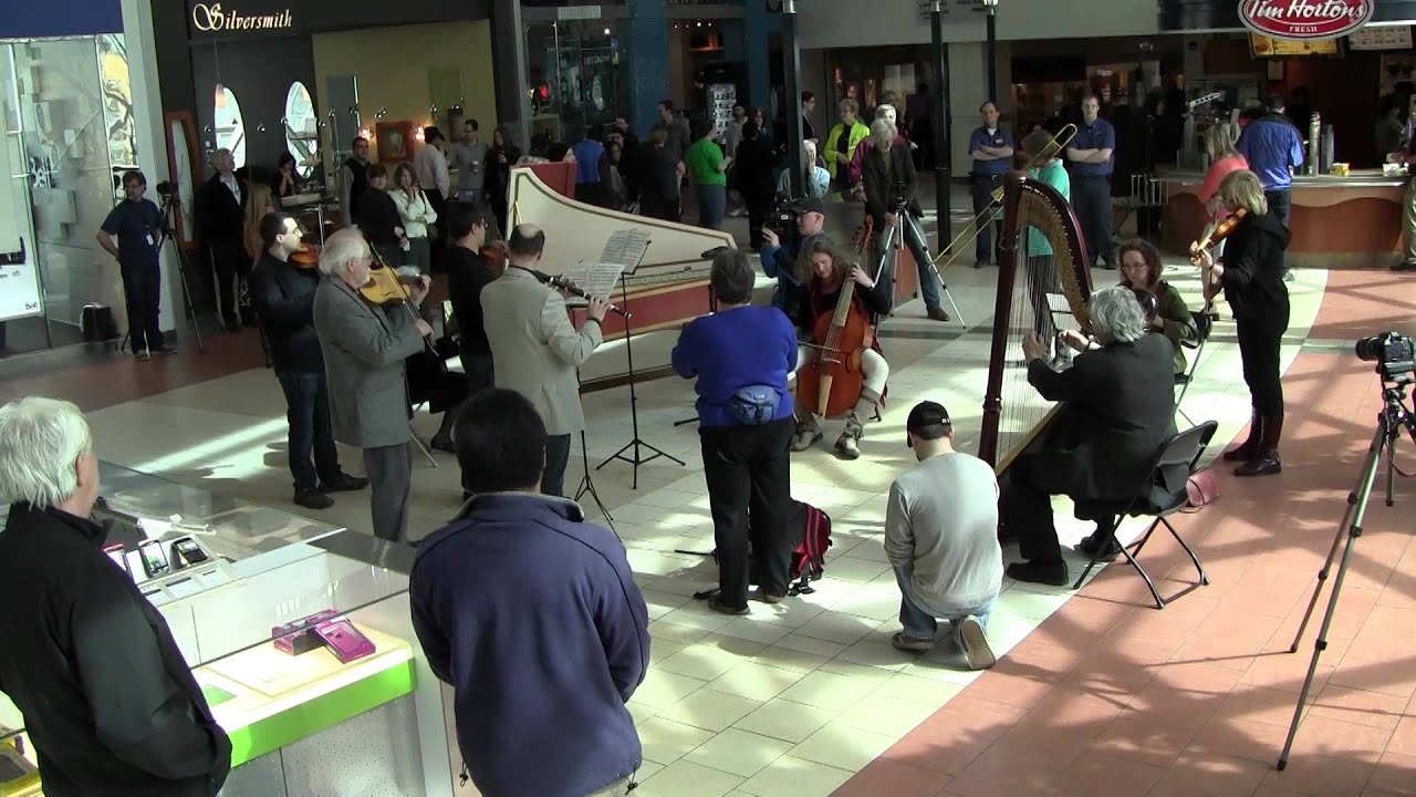 Flash Mob at Edmonton City Centre Mall. Pachelbel Canon in D on period instruments.