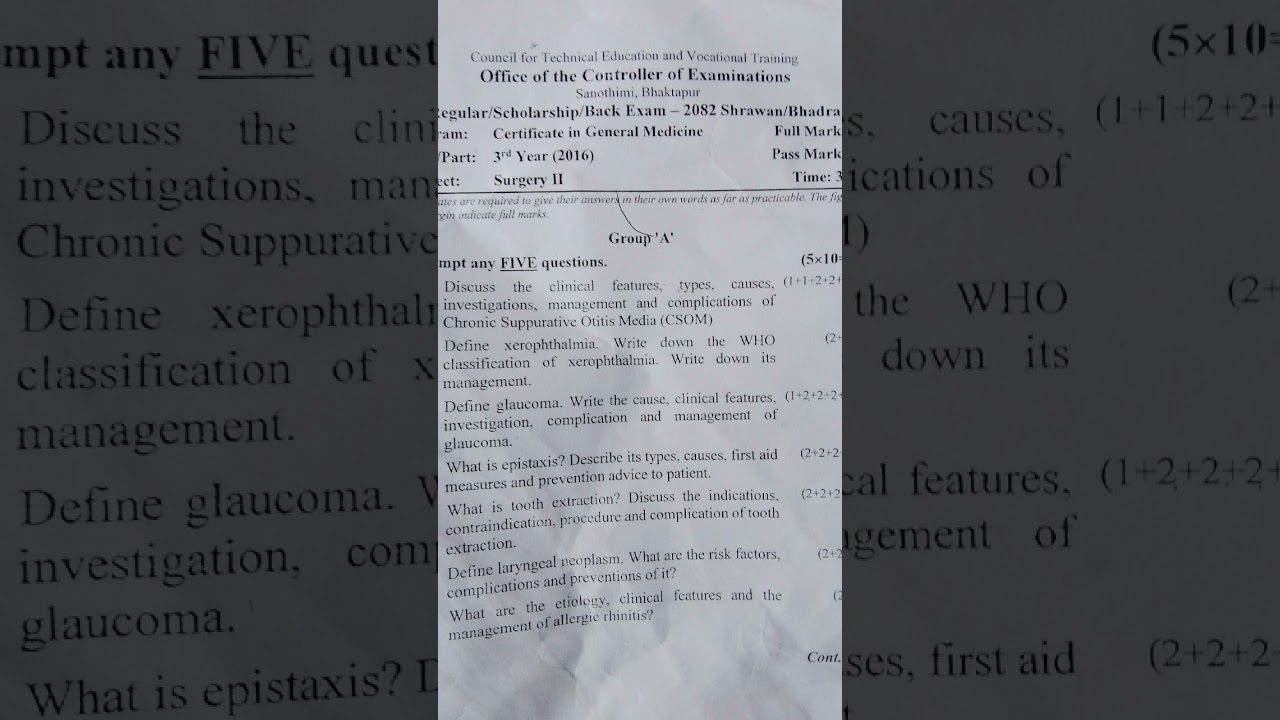 HA 3rd years # medical# questions 2082 final exam # ctevtexam# ctevt