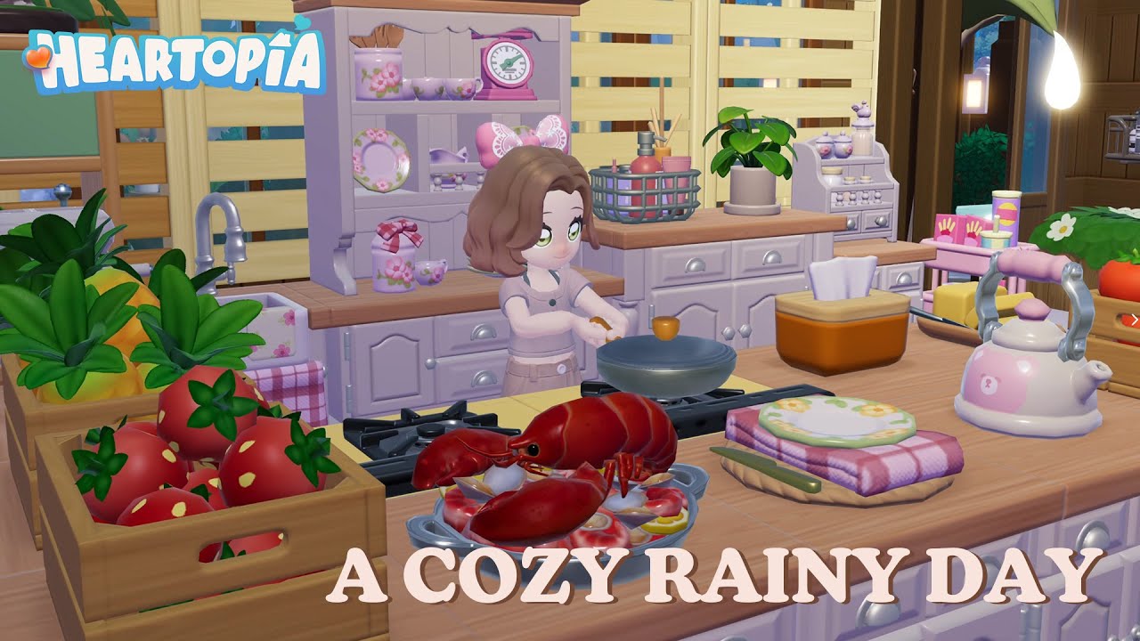 Cozy Rainy Day Vlog | Heartopia | A Highly Customizable Life Sim