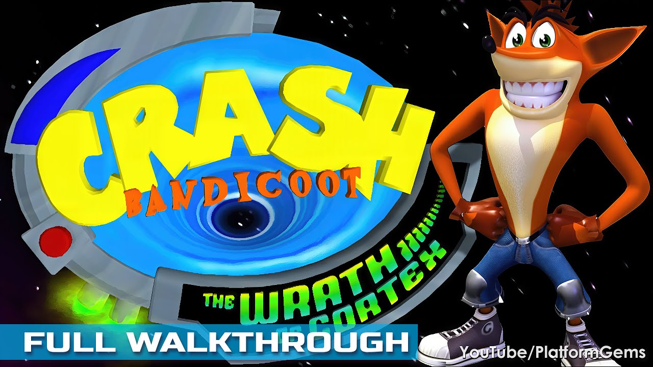 Crash Bandicoot: Гнев Кортекса - Полное прохождение. Игра на английском языке [HD]