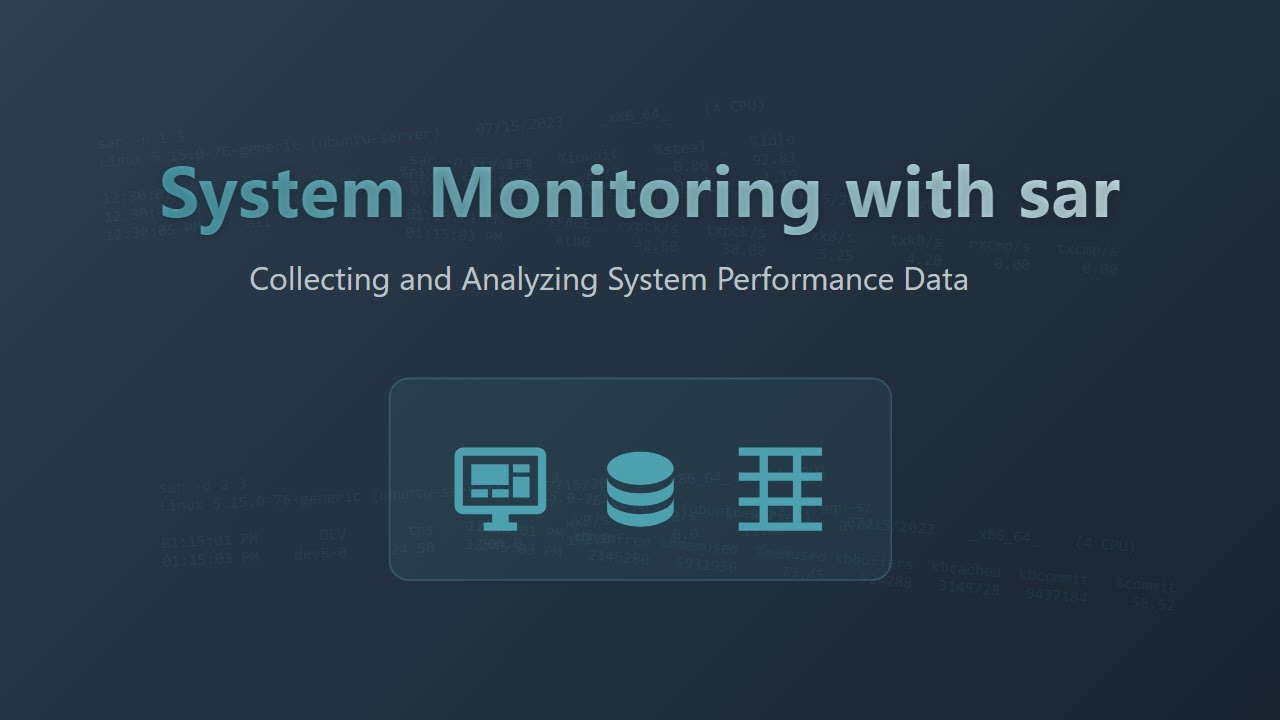 Linux System Monitoring with sar: CPU, Memory, Disk I/O & Network