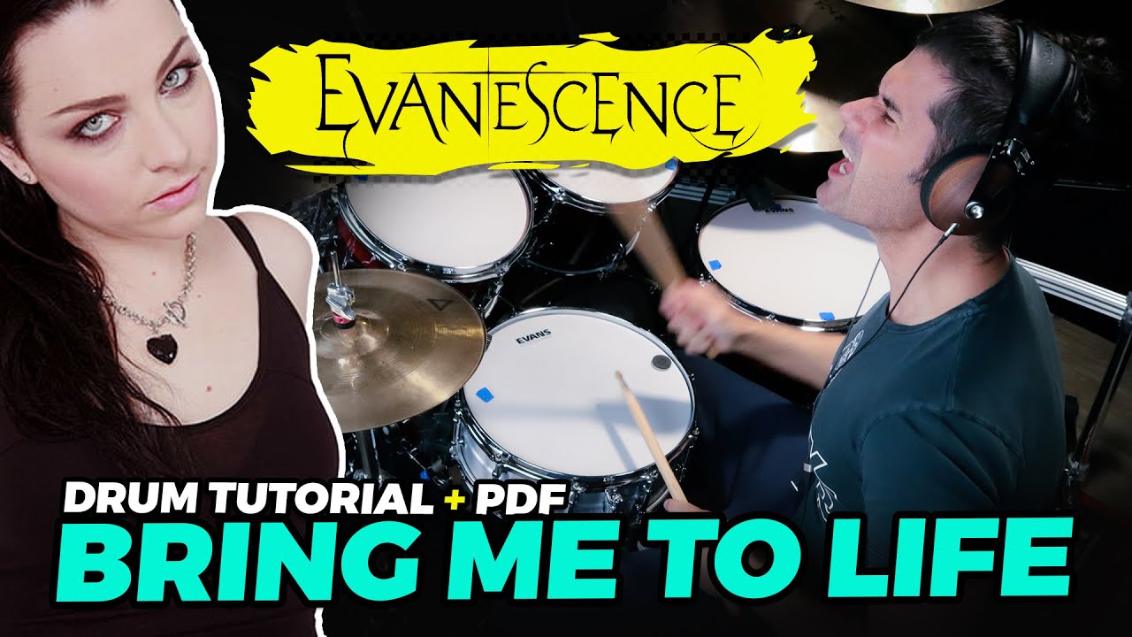 Bring me To Life (EVANESCENCE) Drum Tutorial + PDF
