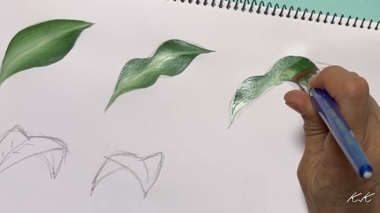 【アクリル画・トールペイント】葉の形を詳しく解説❣️葉に変化をつけてキンモクセイを描いて見ました🧡➖Fragrant olive, How to draw, Acrylic painting 
