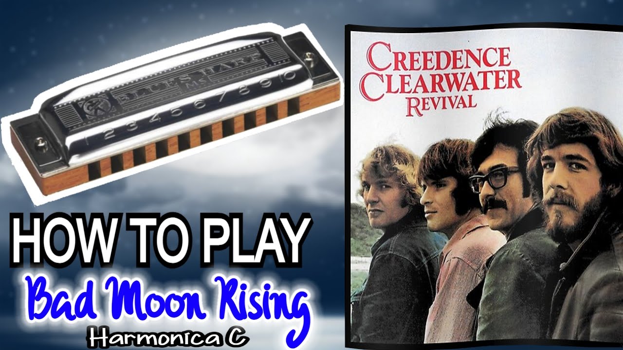 ( EASY ) BAD MOON RISING HARMONICA ( C DIATONIC ), ARMÓNICA C, BLUES HARP C, GAITA DE BOCA C, MUNDHA
