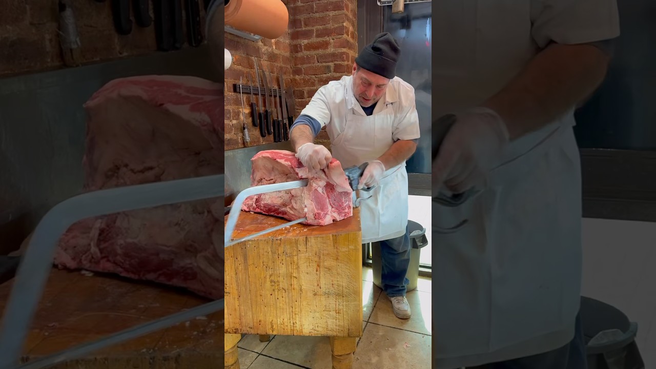 Trying one of the oldest and most unique butcher shops in NYC 📍Ottomanelli & Sons Prime Meats