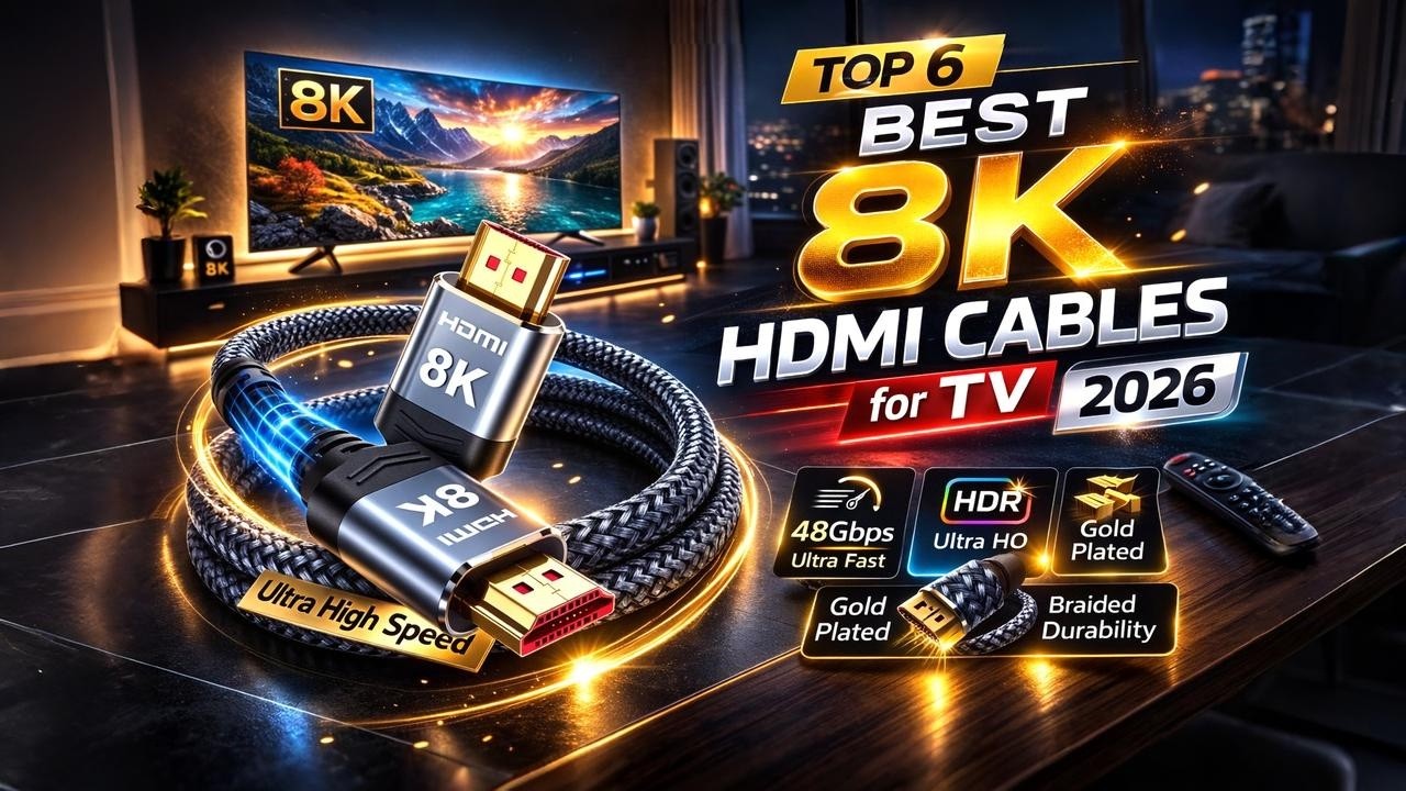 Top 6 Best 8K HDMI Cables for TV 2026 📺⚡ | Ultra High Speed HDMI 2 1 48Gbps