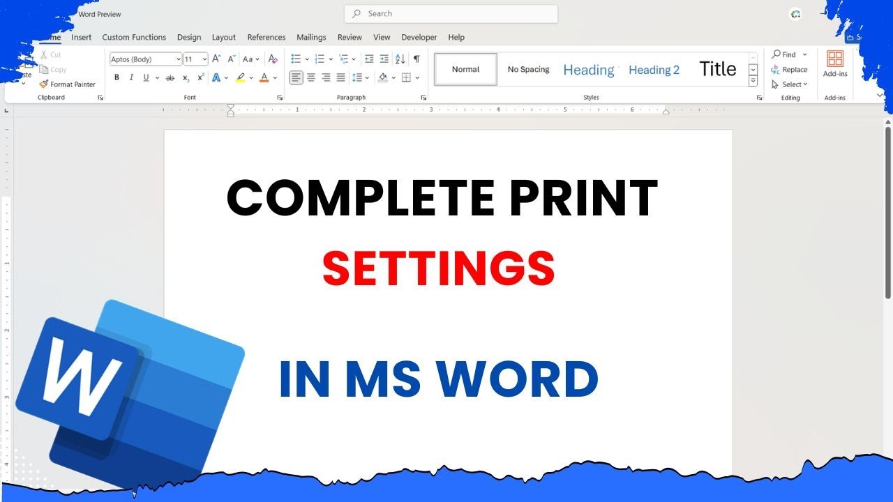 How to Print a Document in Microsoft Word | Print Page Setup in MS Word