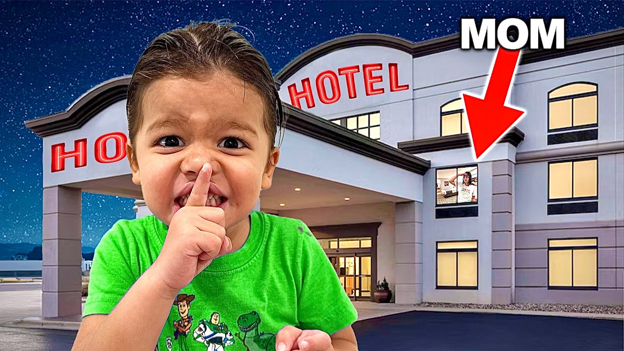 My Son Sneaking Out of Our HOTEL at 12AM!!
