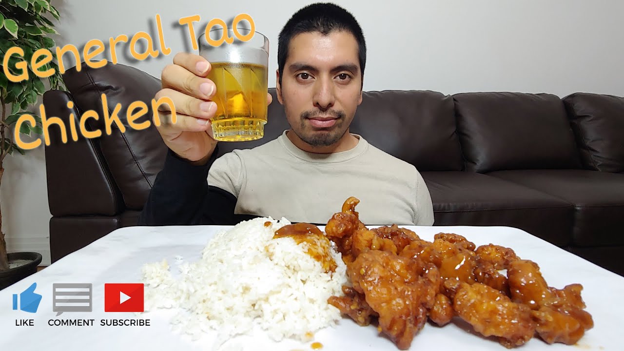 GENERAL TSO, TAO CHICKEN WITH RICE  FORTUNE COOKIE MUKBANG 먹방 EATING SHOW