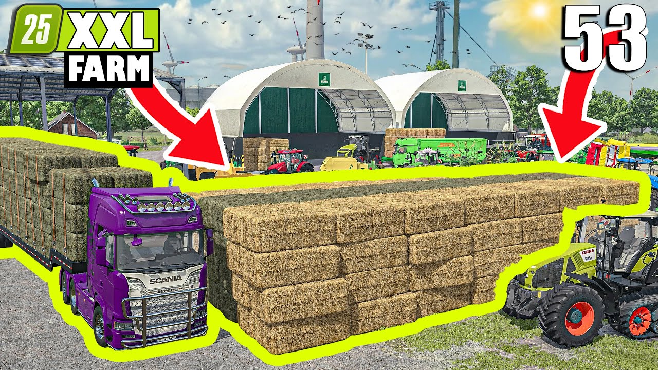 MASSIVE STRAW & HAY OPERATION! 6 Tractors vs 350 BALES | The XXL FARM | Farming Simulator 25