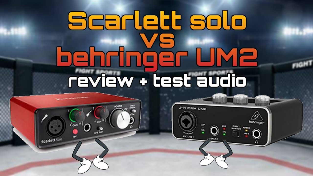 behringer UM2 vs Scarlett solo🔥 review y audiotest,cuál comprar?