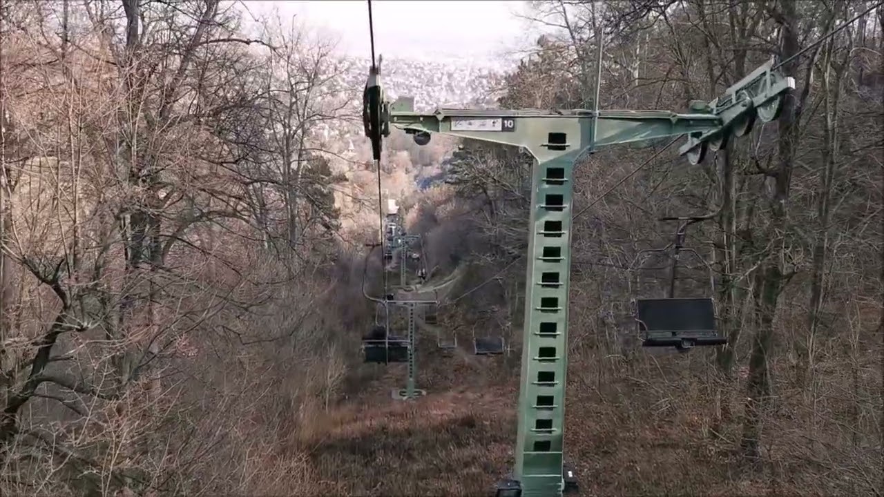Budapest Zugliget - Chairlift - Sessellift - Seilbahn - Feb. 2022