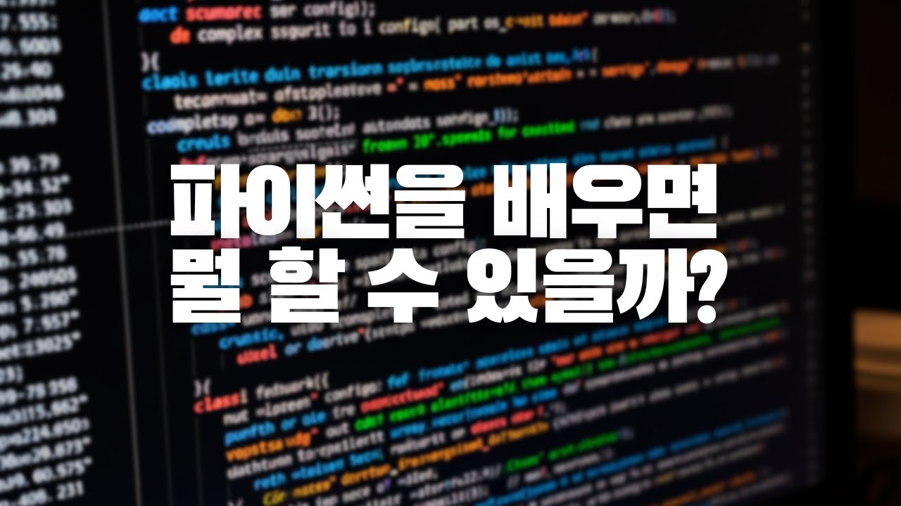 파이썬 당신이 지금 당장 배워야하는 이유 (파이썬 기초)