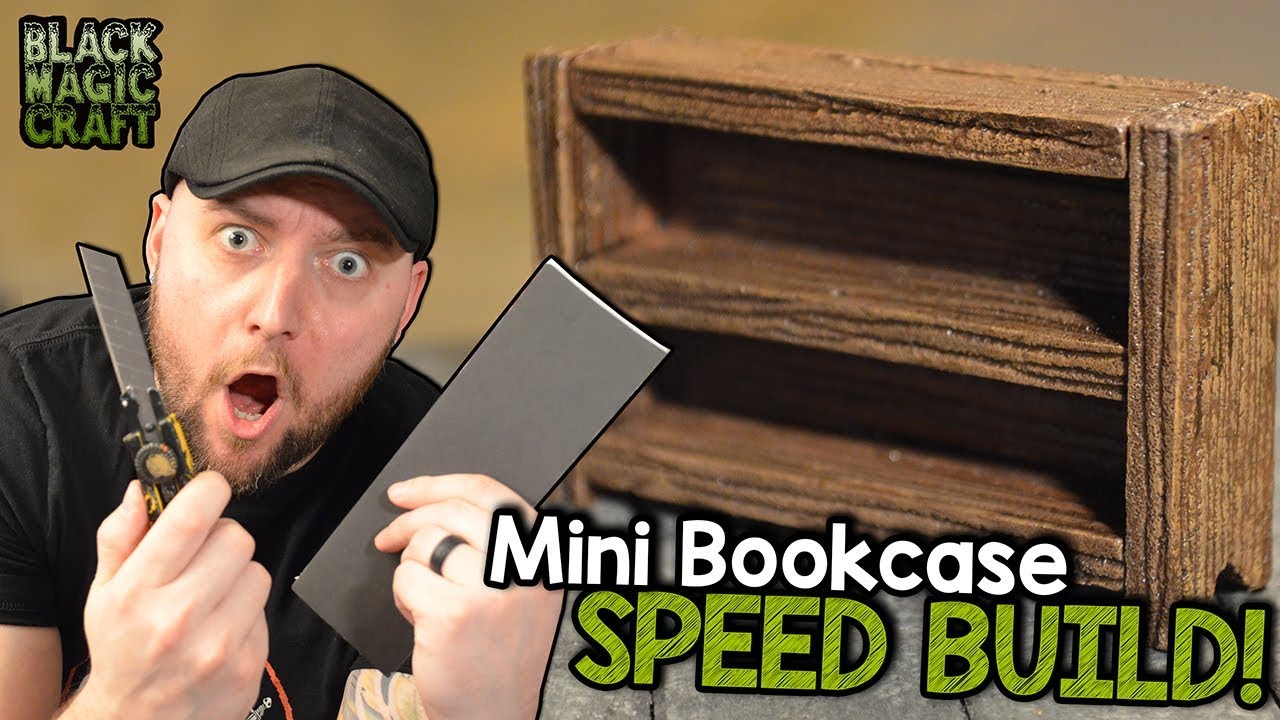 Miniature Bookcases For D&D Tutorial (Black Magic Craft Episode 066)