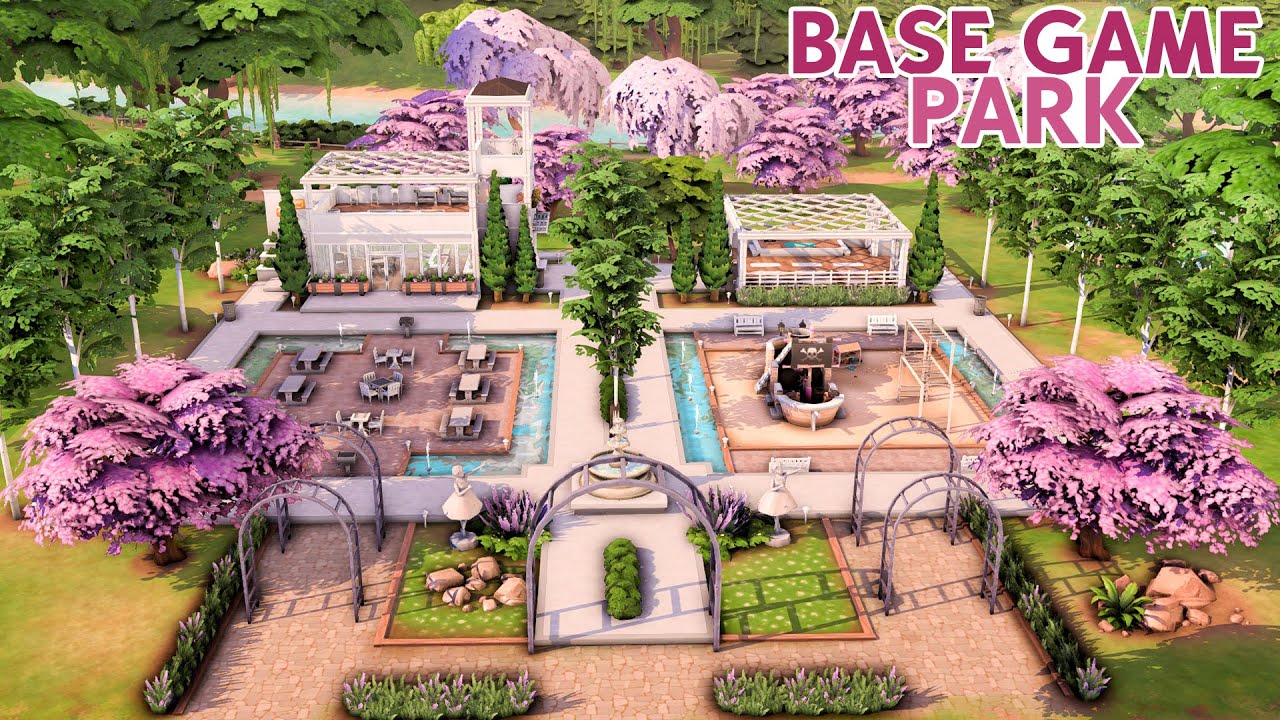Magnolia Blossom Park // BASE GAME ONLY 🌸 | NO CC | The Sims 4 Speed Build