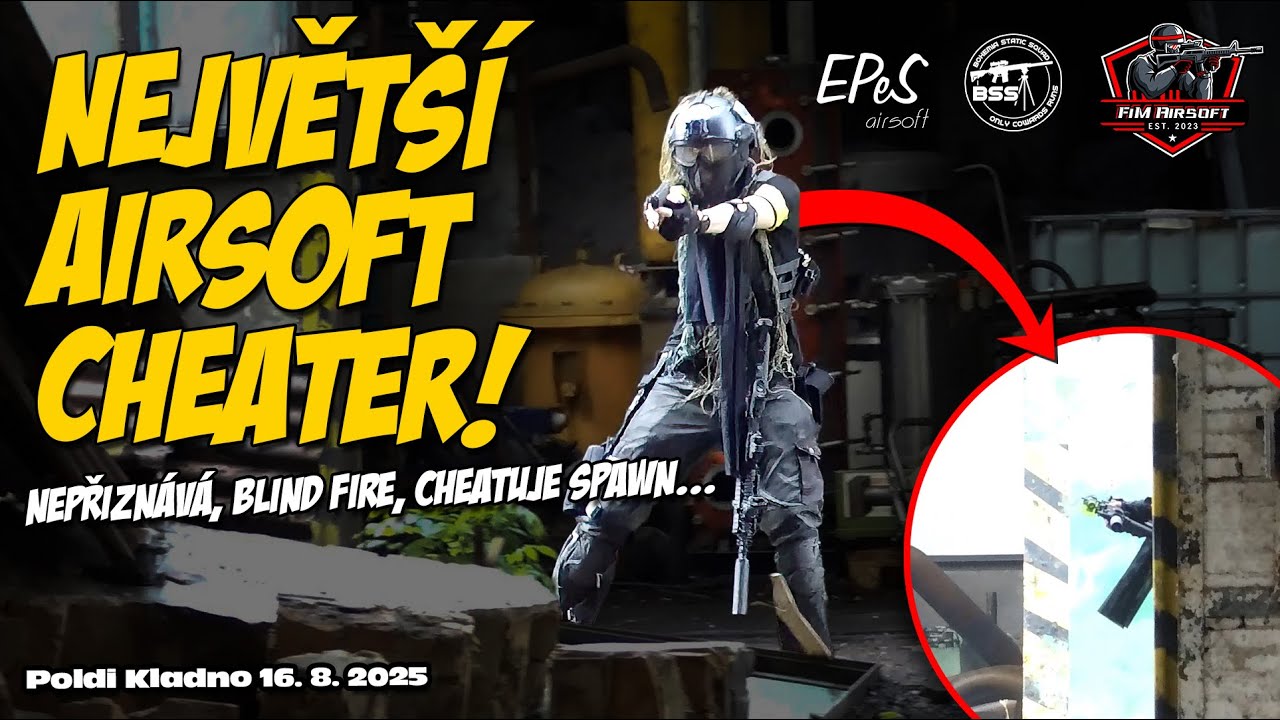 #104 AirSoft: Top Airsoft Cheater na akci v Poldi Kladno - Gameplay 16. 8. 2025