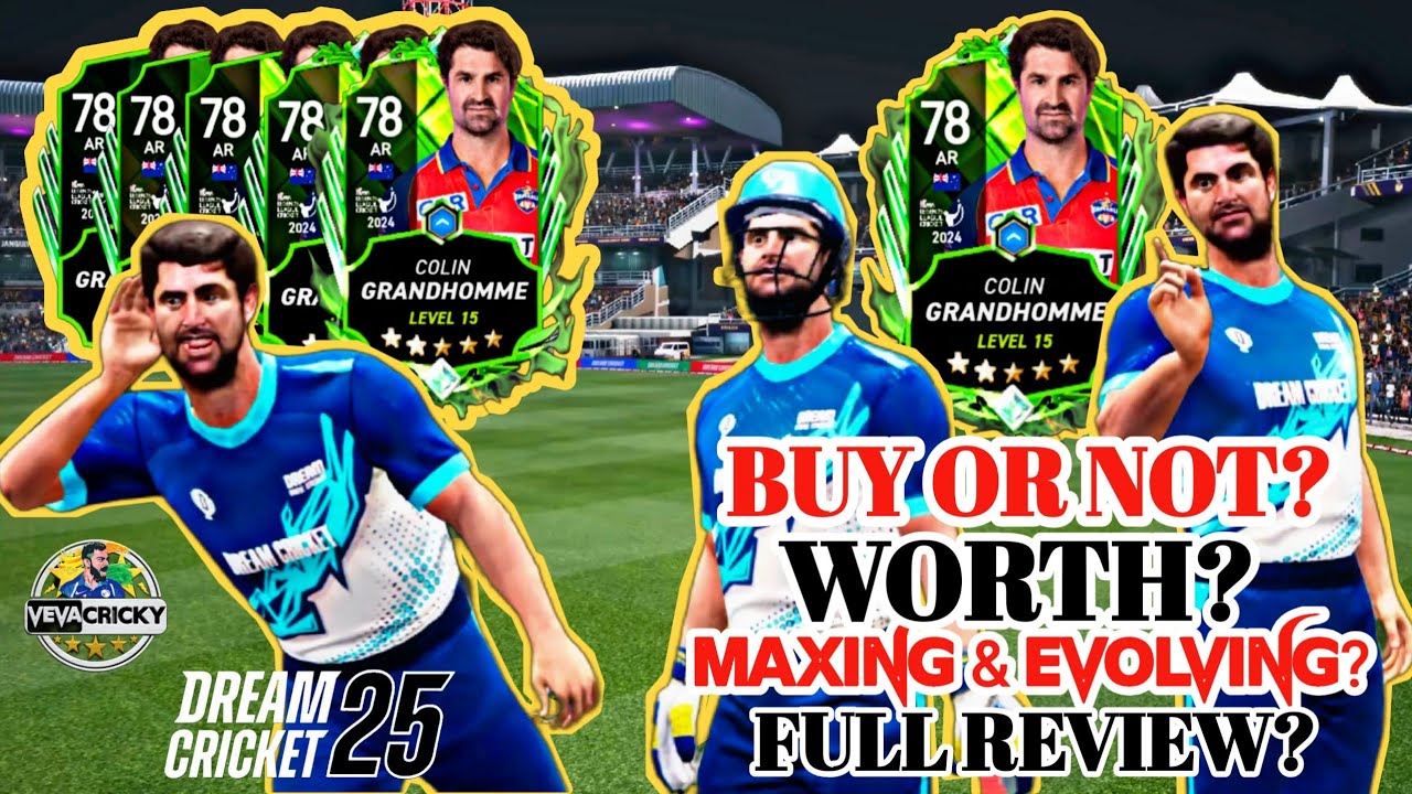 IS IT WORTH BUYING COLIN GRANDHOMME IN DREAM CRICKET 25|WELCOME PACK IN STORE?#vevareview #vevastats