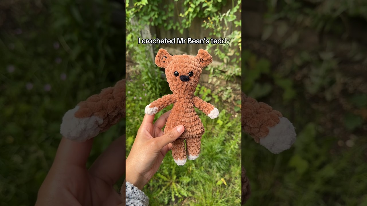teddy from mr bean #crocheting #howtocrochet #amigurumi #amigurumicrochet #crochet #crochetplushie