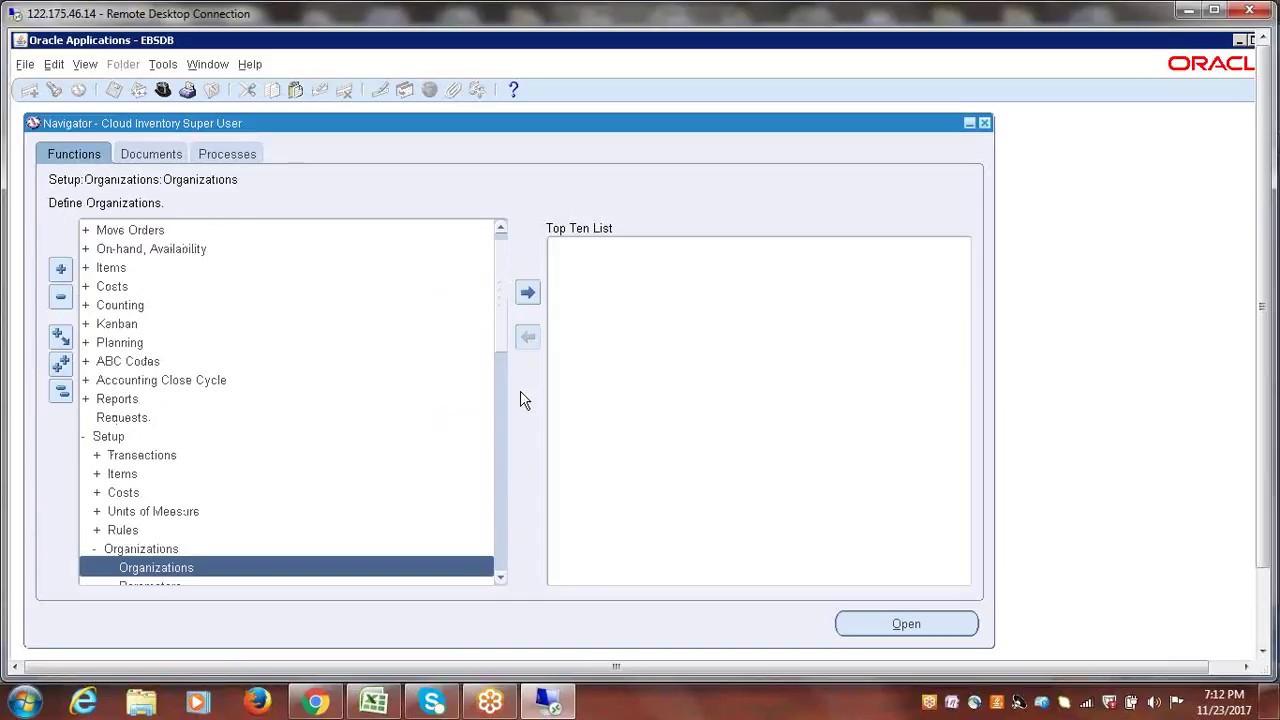 Oracle R12 Financials Training - Inventory & Purchasing Basic Setups
