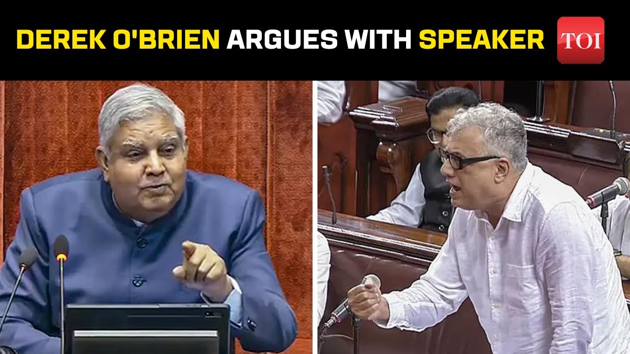 Watch: Jagdeep Dhankar, Derek O'Brien engaged in a heated argument over the allotted time