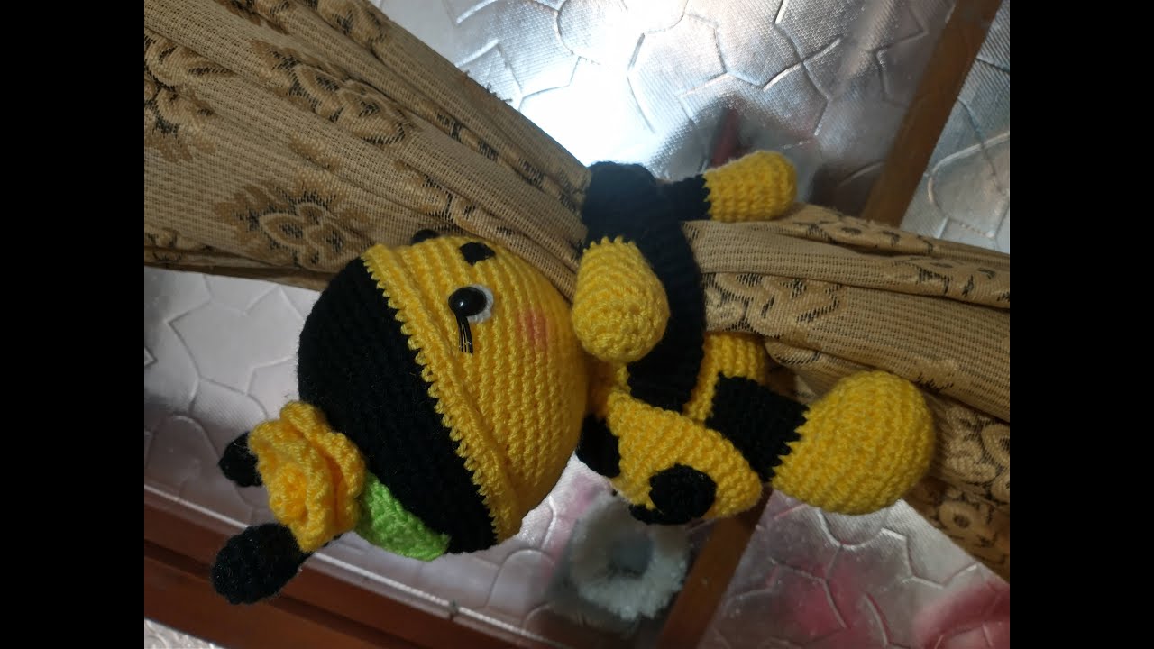 Amigurumi abeja Margarita, para sostener las cortinas de tu casa, (Quinta Parte).
