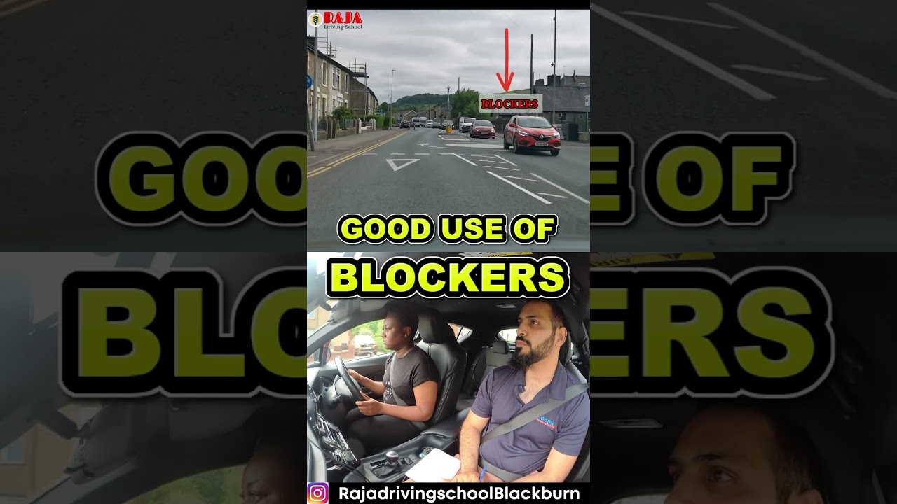 GOOD USE OF BLOCKERS #Roundabout #forward #planning #read #sign #signs #driving #lesson #lessons
