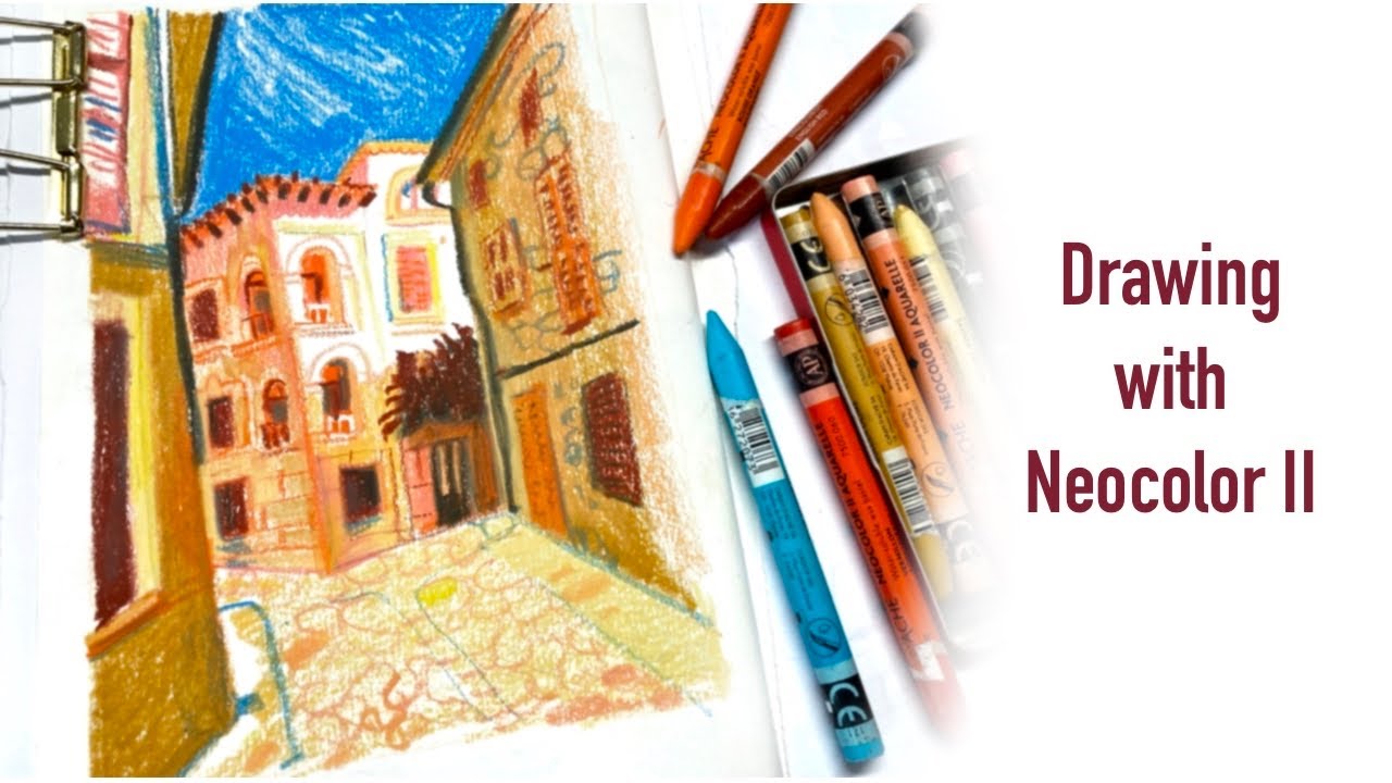 Drawing Mallorca with Neocolor II